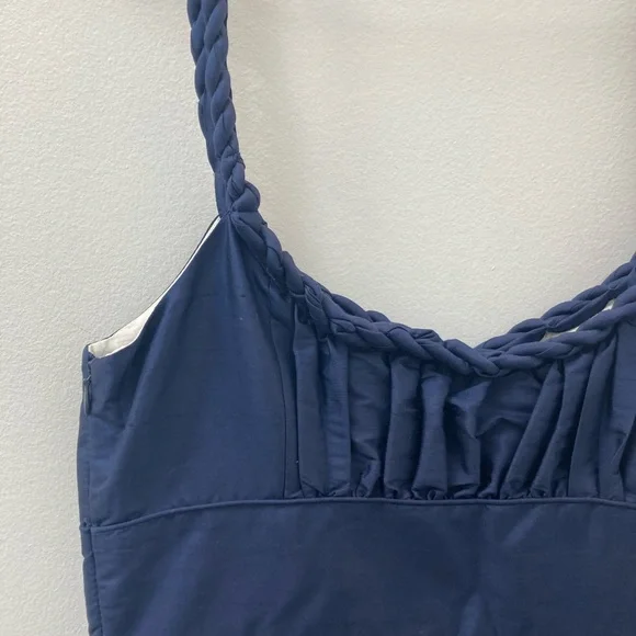 J.Crew 100% silk dress in navy size 6 - Picture 7 of 9